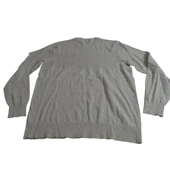 Goodfellow Mens Textured Knit Sweater Size L Heather Gray Long Sleeve Cotton - Picture 3 of 9